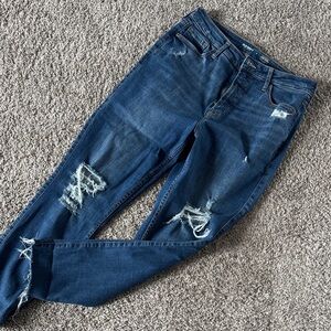 Old Navy Rockstar Extra High Rise Super Skinny Jeans Dark Blue